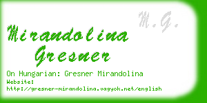 mirandolina gresner business card